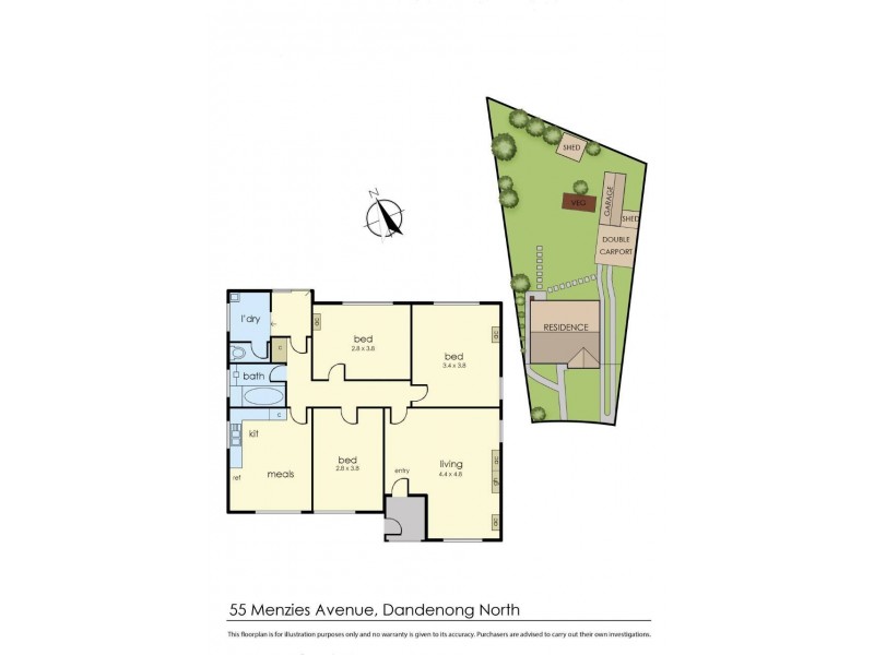 55 Menzies Avenue, Dandenong North VIC 3175 Floorplan