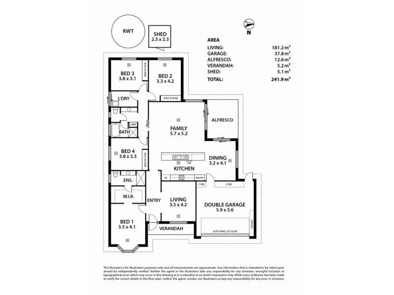 8 St Andrews Drive, Strathalbyn SA 5255 Floorplan