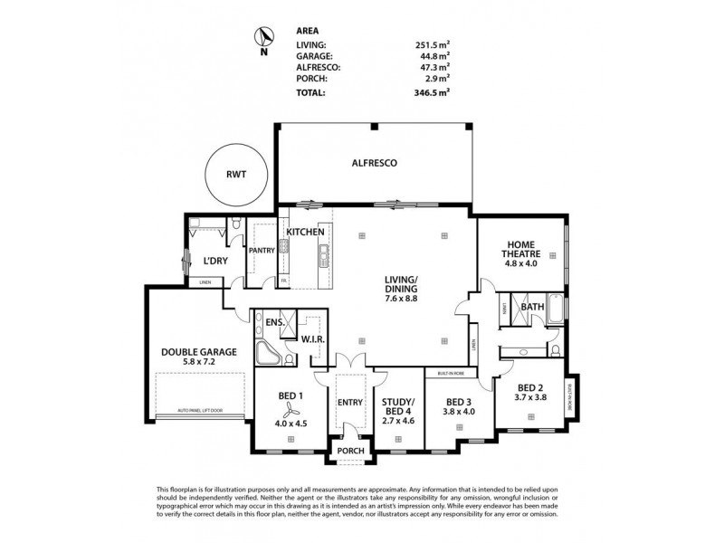 43 Lockaba Drive, Willyaroo SA 5255 Floorplan