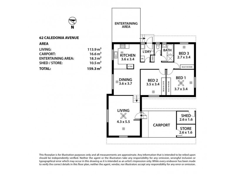 62 Caledonia Avenue, Woodside SA 5244 Floorplan