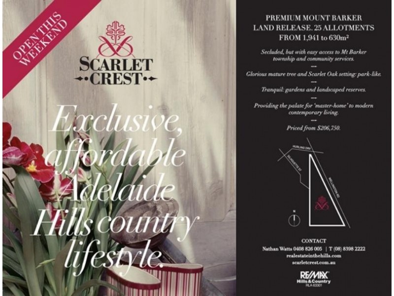 Scarlet Crest Estate, Mount Barker SA 5251