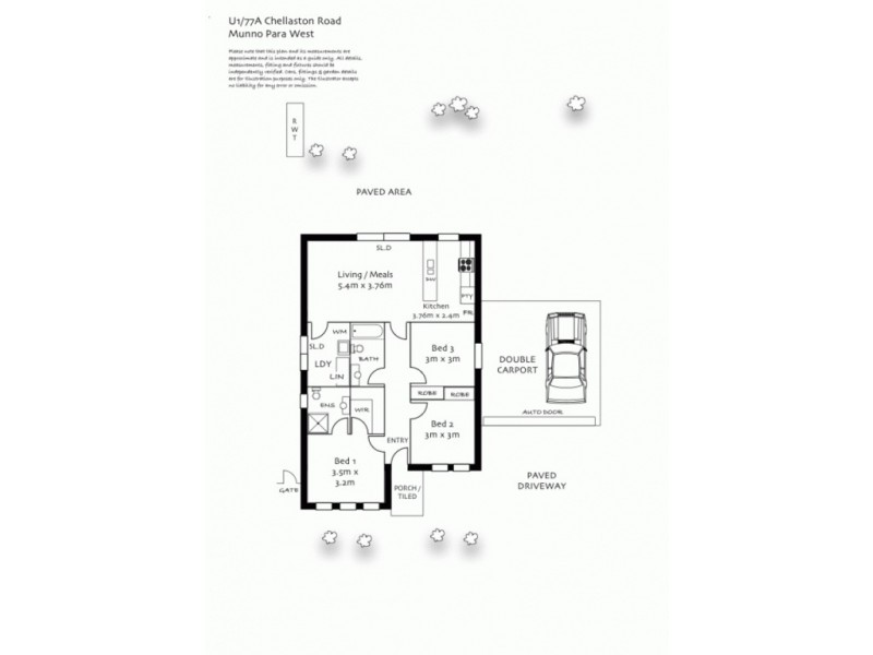 1/77a Chellaston Road, Munno Para West SA 5115 Floorplan