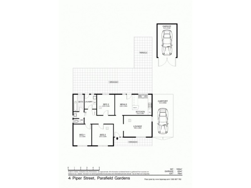 4 Piper Street, Parafield Gardens SA 5107 Floorplan