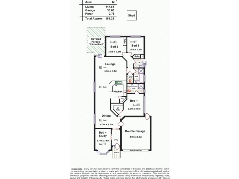 5 Nambucca Avenue, West Lakes Shore SA 5020 Floorplan