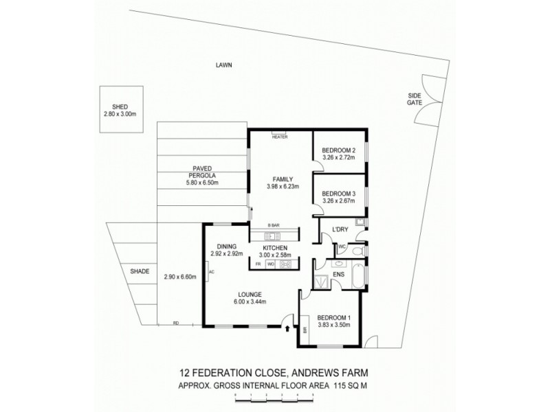 12 Federation Close, Andrews Farm SA 5114 Floorplan