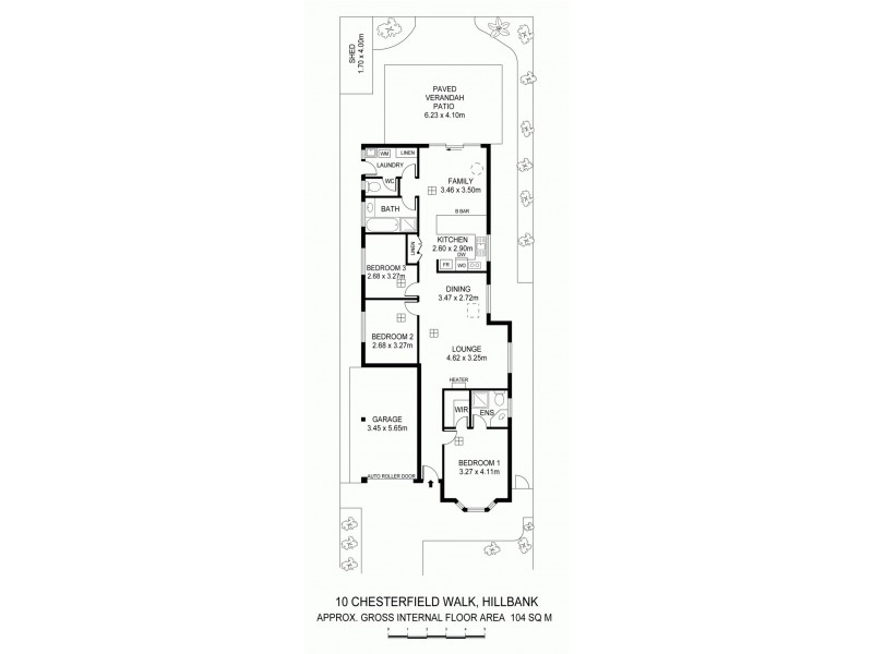 10 Chesterfield Walk, Hillbank SA 5112 Floorplan