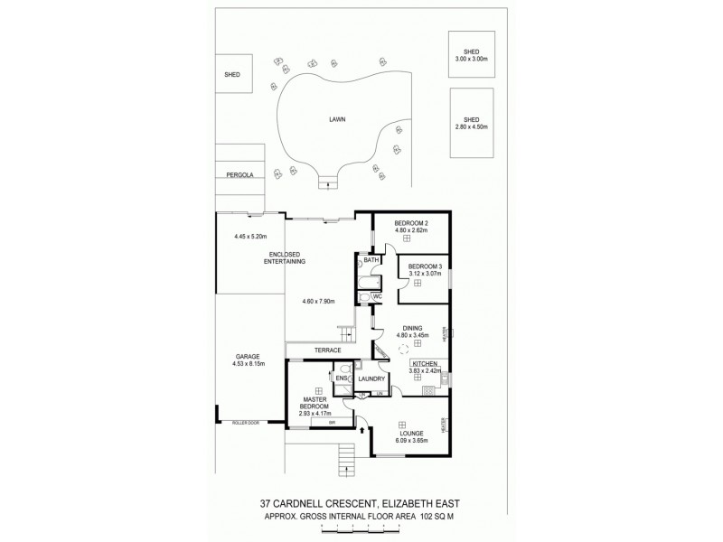 37 Cardnell Crescent, Elizabeth East SA 5112 Floorplan