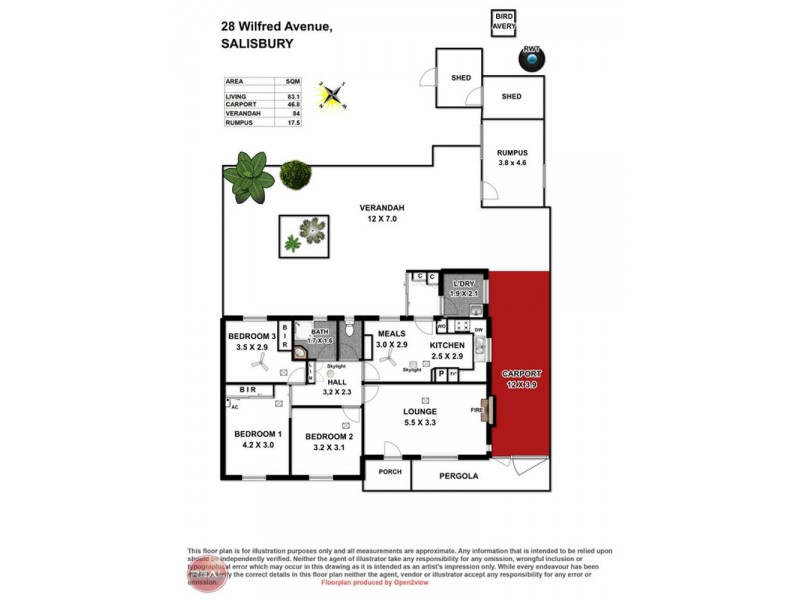 28 Wilfred Avenue, Salisbury SA 5108 Floorplan