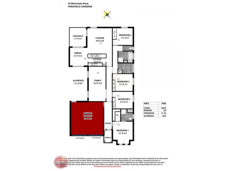 20 Martindale Road, Parafield Gardens SA 5107 Floorplan