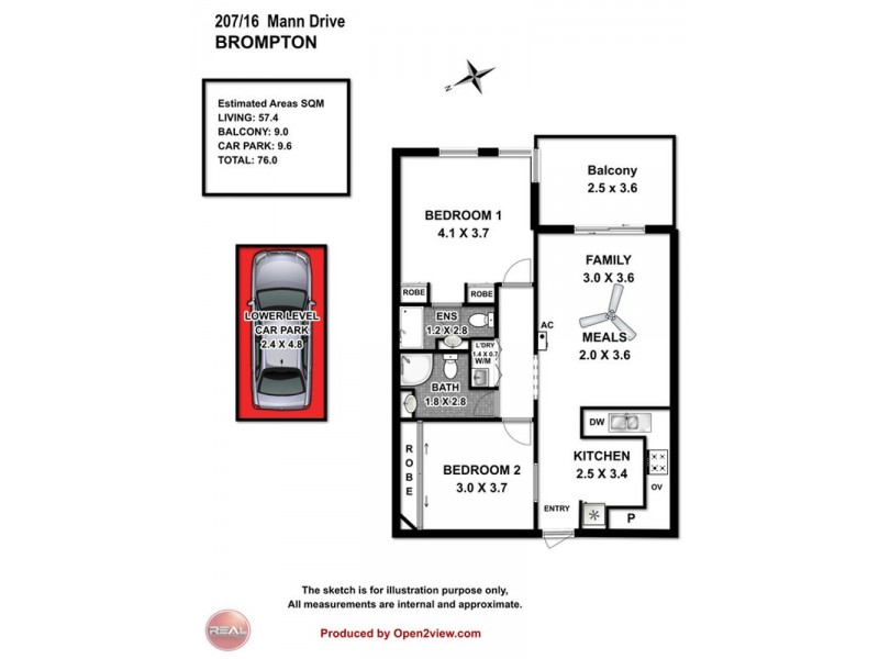 207/16 Mann Drive, Brompton SA 5007 Floorplan