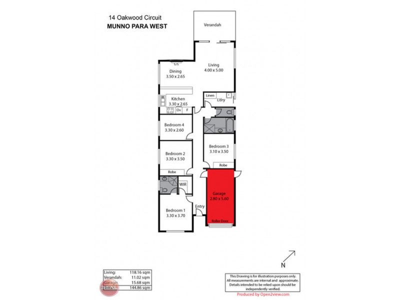 14 Oakwood Circuit, Munno Para West SA 5115 Floorplan