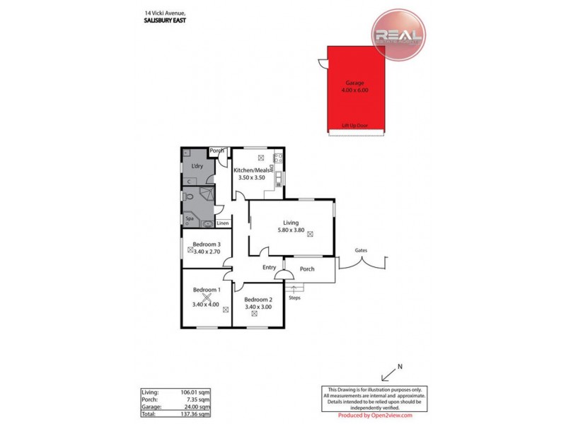 14 Vicki Avenue, Salisbury East SA 5109 Floorplan