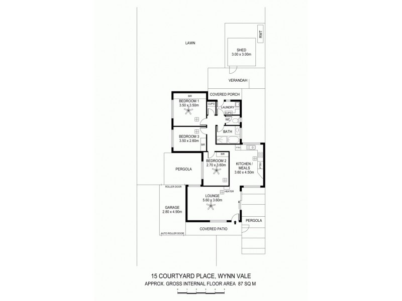 15 Courtyard Place, Wynn Vale SA 5127 Floorplan