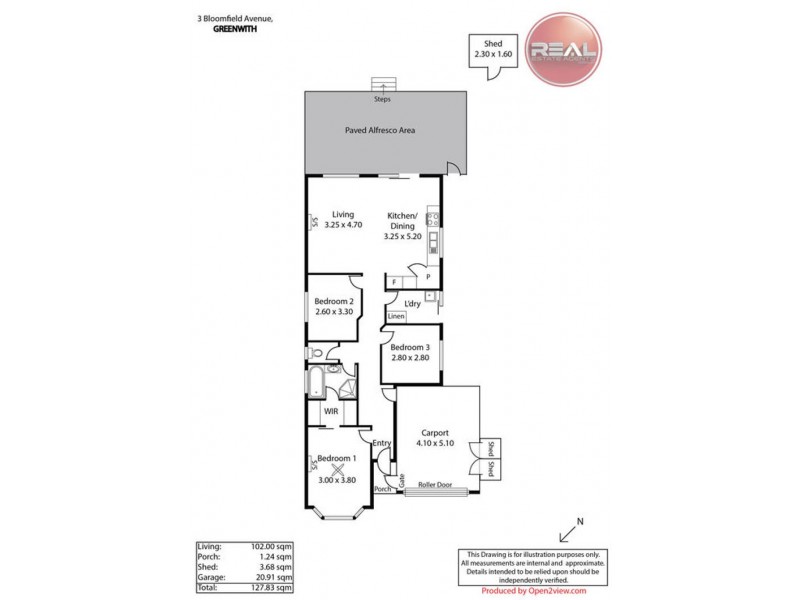 3 Bloomfield Avenue, Greenwith SA 5125 Floorplan