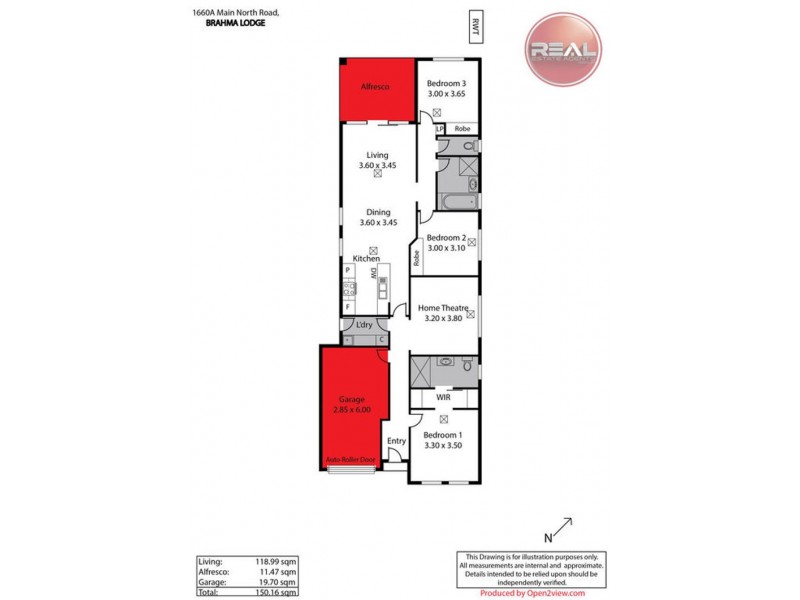 1660a Main North Road, Brahma Lodge SA 5109 Floorplan