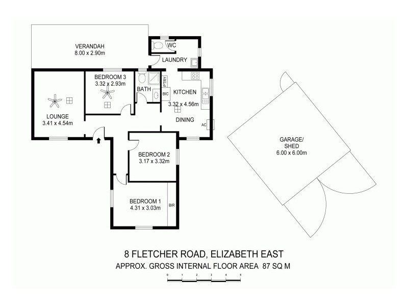 8 Fletcher Road, Elizabeth East SA 5112 Floorplan