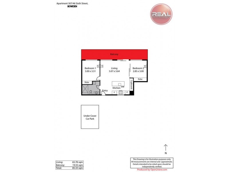 307/46 Sixth Street, Bowden SA 5007 Floorplan