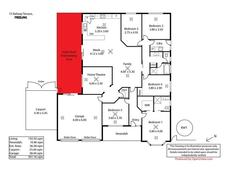 15 Railway Terrace, Freeling SA 5372 Floorplan