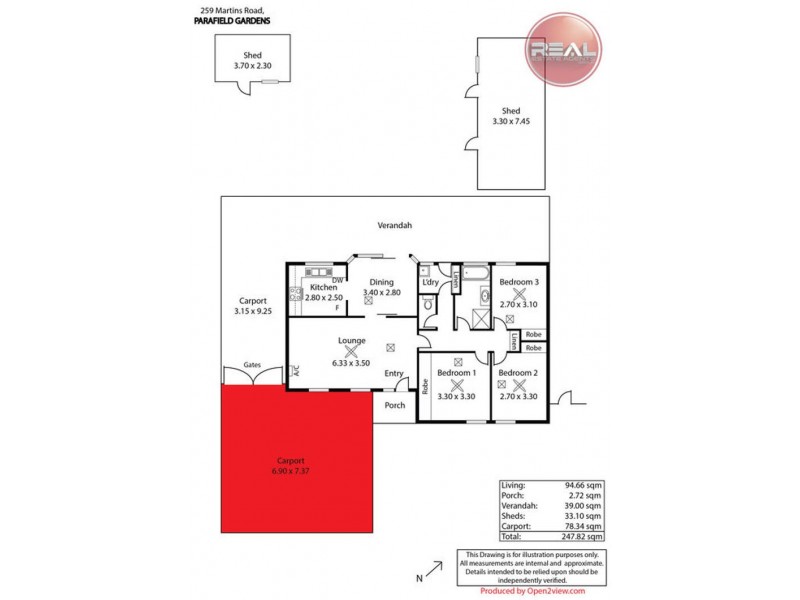 259 Martins Road, Parafield Gardens SA 5107 Floorplan