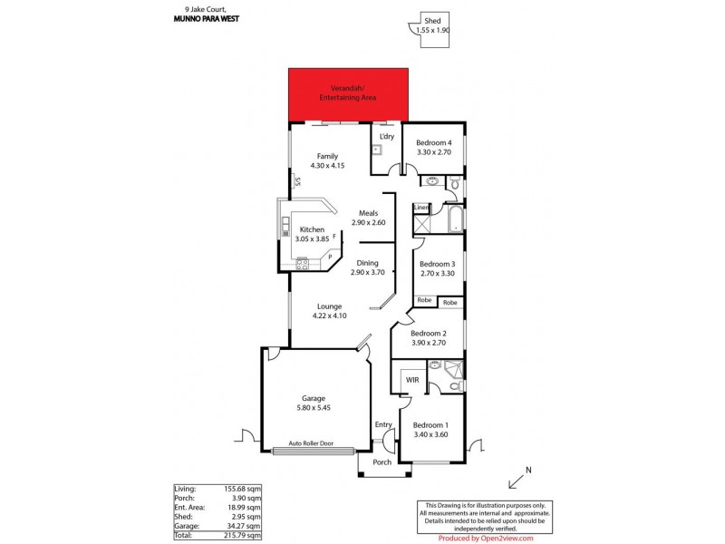 9 Jake Court, Munno Para West SA 5115 Floorplan