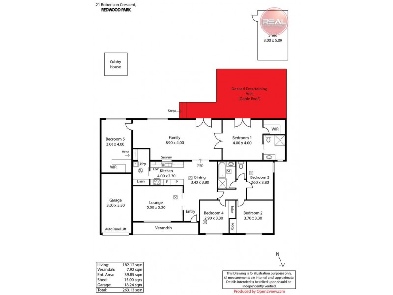 21 Robertson Crescent, Redwood Park SA 5097 Floorplan