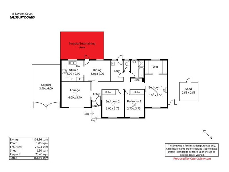 15 Leyden Court, Salisbury Downs SA 5108 Floorplan