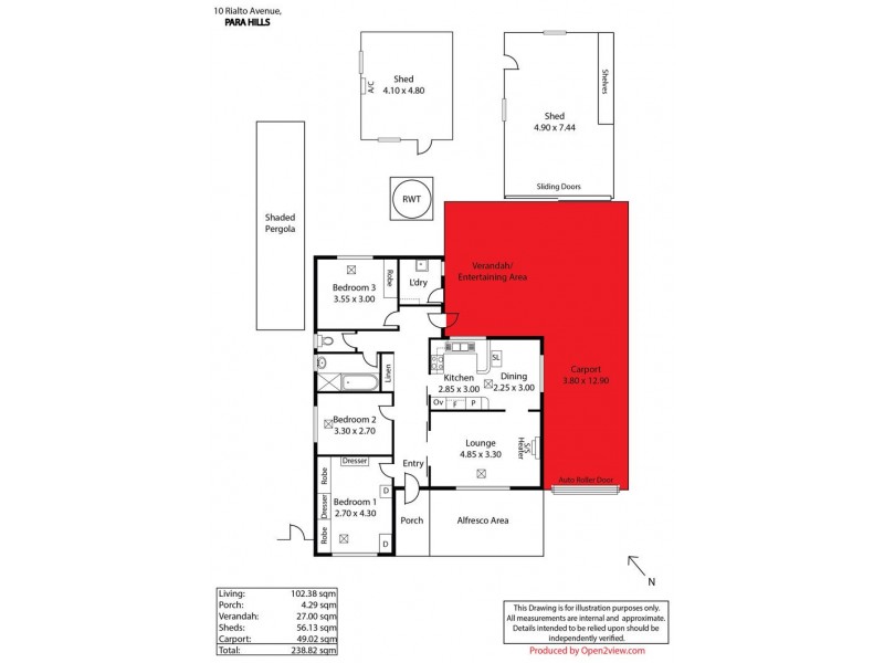 10 Rialto Avenue, Para Hills SA 5096 Floorplan
