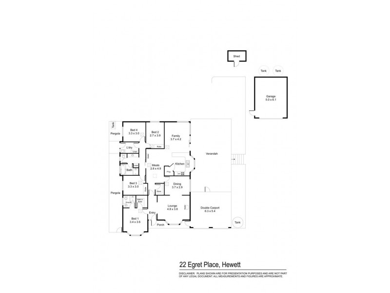 22 Egret Place, Hewett SA 5118 Floorplan