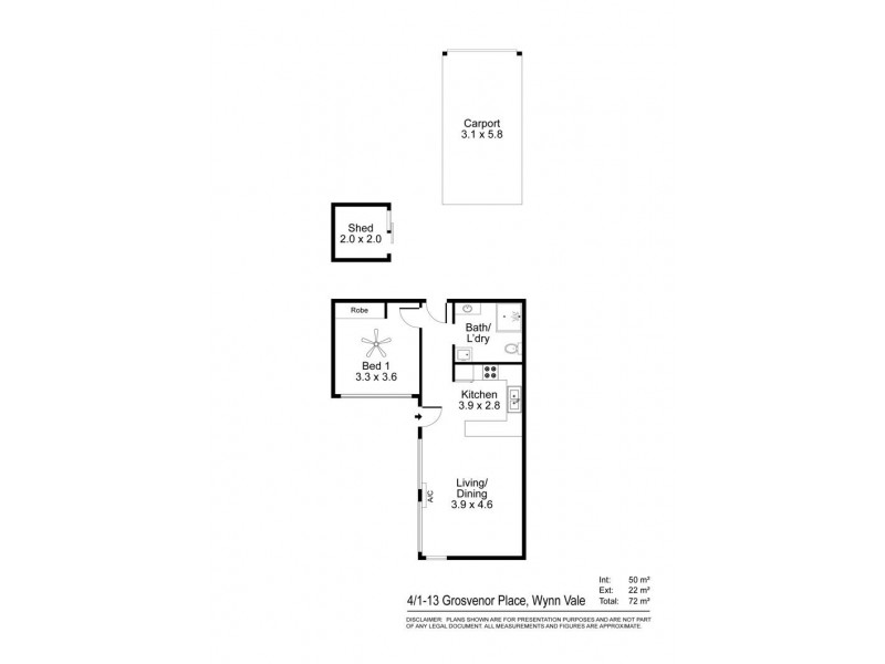 Unit 4, 1-13 Grosvenor Place, Wynn Vale SA 5127 Floorplan