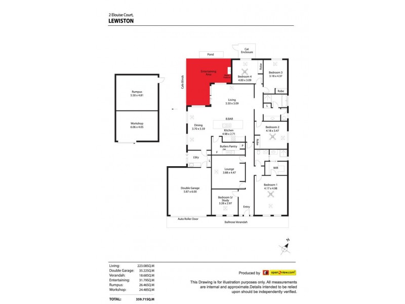 2 Elouise Court, Lewiston SA 5501 Floorplan