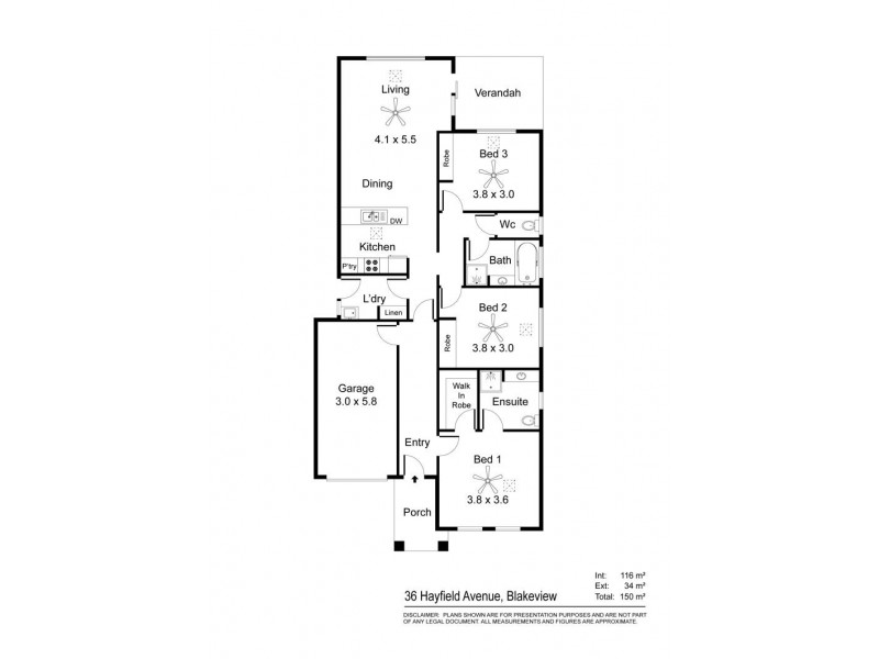 36 Hayfield Avenue, Blakeview SA 5114 Floorplan