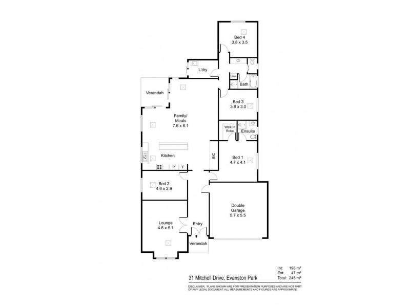 31 Mitchell Drive, Evanston Park SA 5116 Floorplan