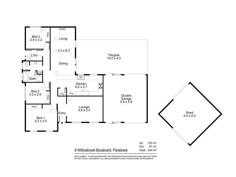 8 Willowbrook Boulevard, Paralowie SA 5108 Floorplan