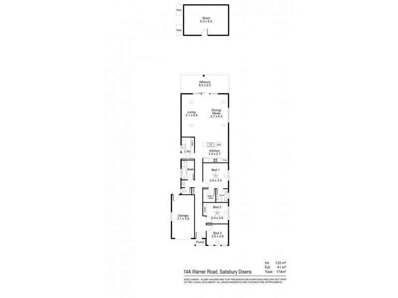 14A Warner Road, Salisbury Downs SA 5108 Floorplan
