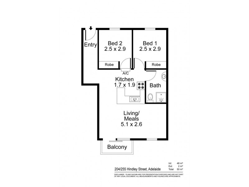 204/255 Hindley Street, Adelaide SA 5000 Floorplan