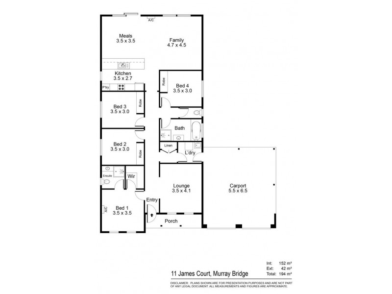 11 James Court, Murray Bridge SA 5253 Floorplan