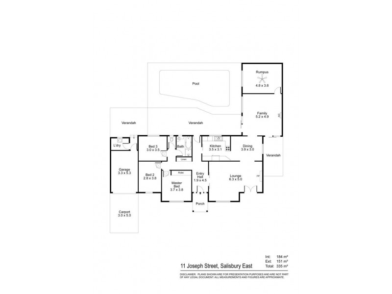 11 Joseph Street, Salisbury East SA 5109 Floorplan