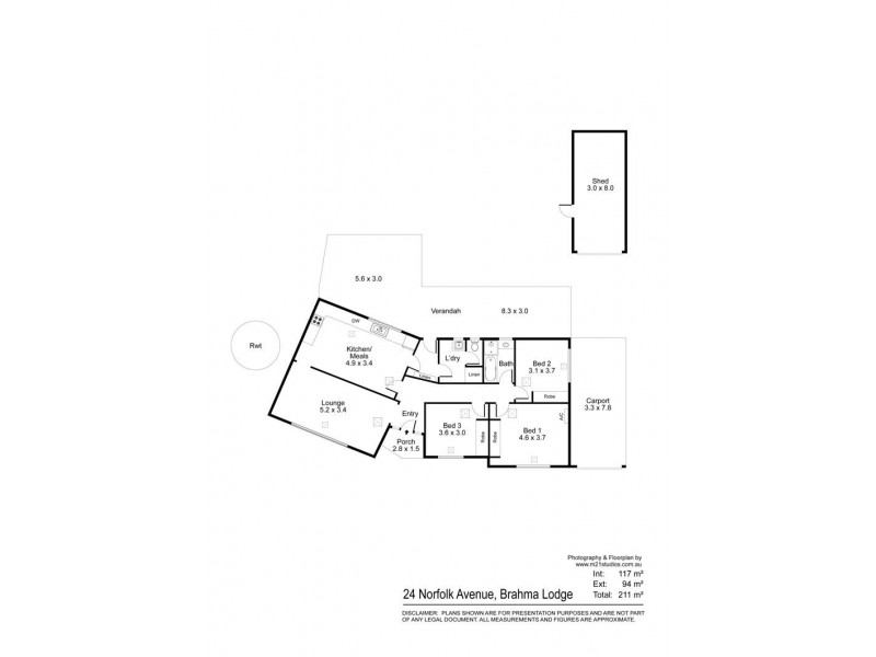 24 Norfolk Avenue, Brahma Lodge SA 5109 Floorplan