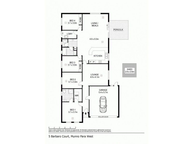 5 Barbaro Street, Munno Para West SA 5115 Floorplan