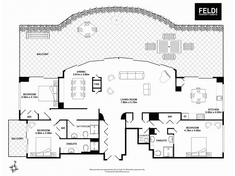 3401/68 Market Street, Sydney NSW 2000 Floorplan