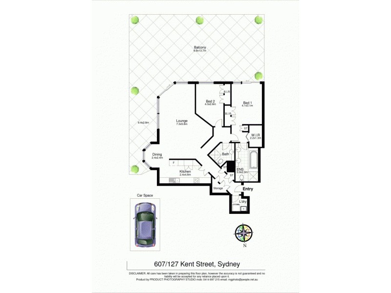 607/127 Kent Street, Sydney NSW 2000 Floorplan