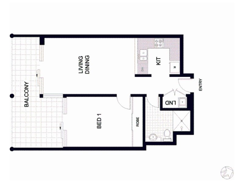 1 Hosking Pl, Sydney NSW 2000 Floorplan