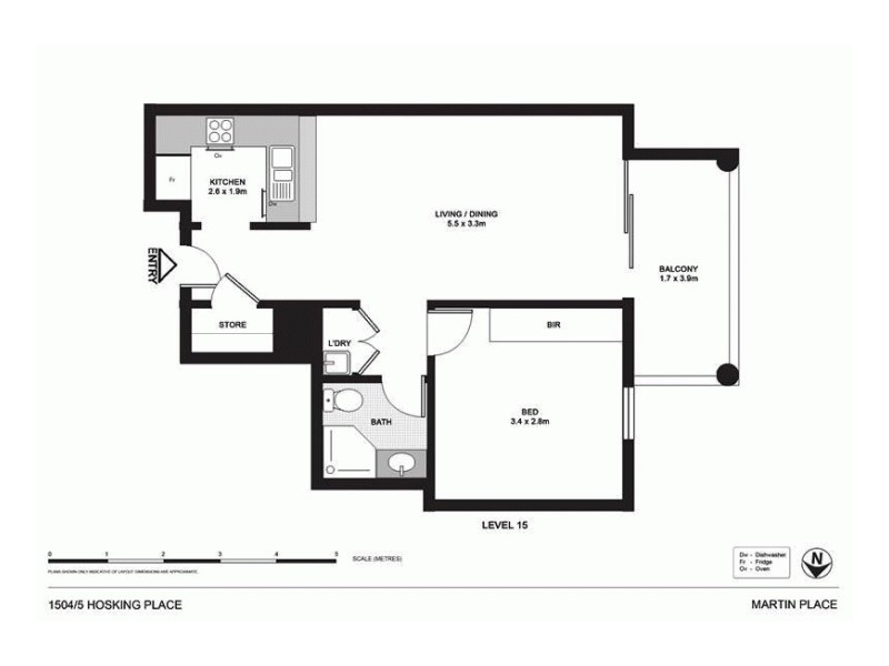 1 Hosking Pl, Sydney NSW 2000 Floorplan