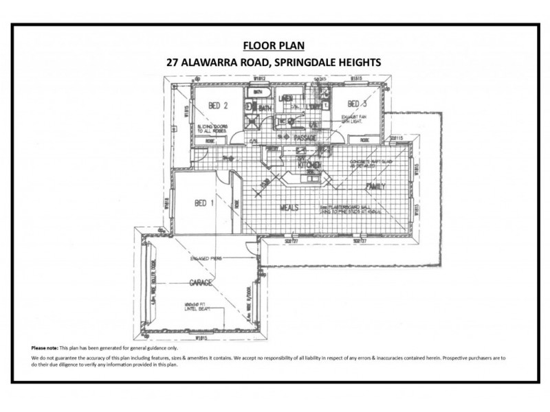27 Alawarra Road, Springdale Heights NSW 2641 Floorplan