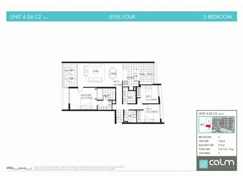D4 25 Dix Street, Redcliffe QLD 4020 Floorplan