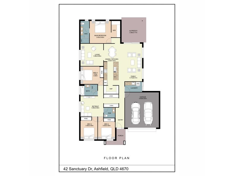 42 Sanctuary Drive, Ashfield QLD 4670 Floorplan