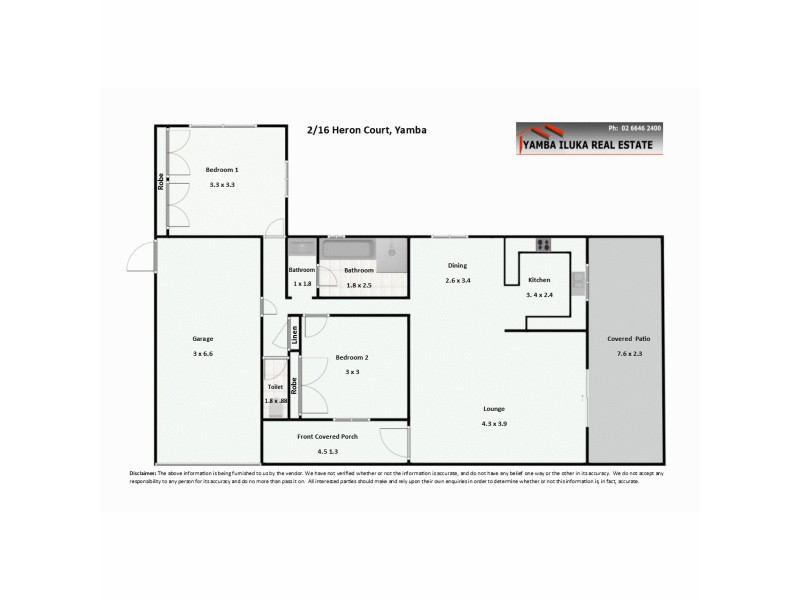 2/16 Heron Court, Yamba NSW 2464 Floorplan