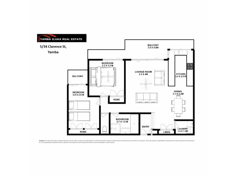 5/34 Clarence Street, Yamba NSW 2464 Floorplan