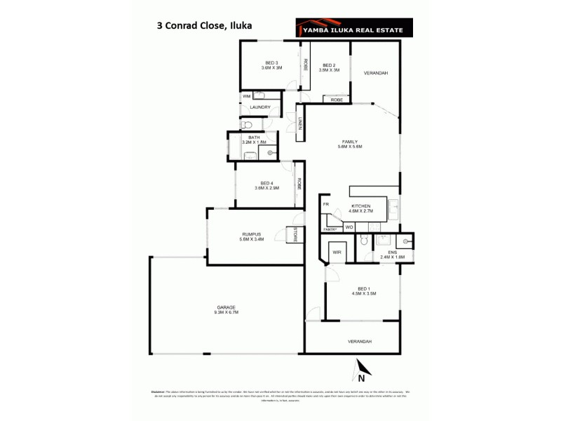 3 Conrad Close, Iluka NSW 2466 Floorplan