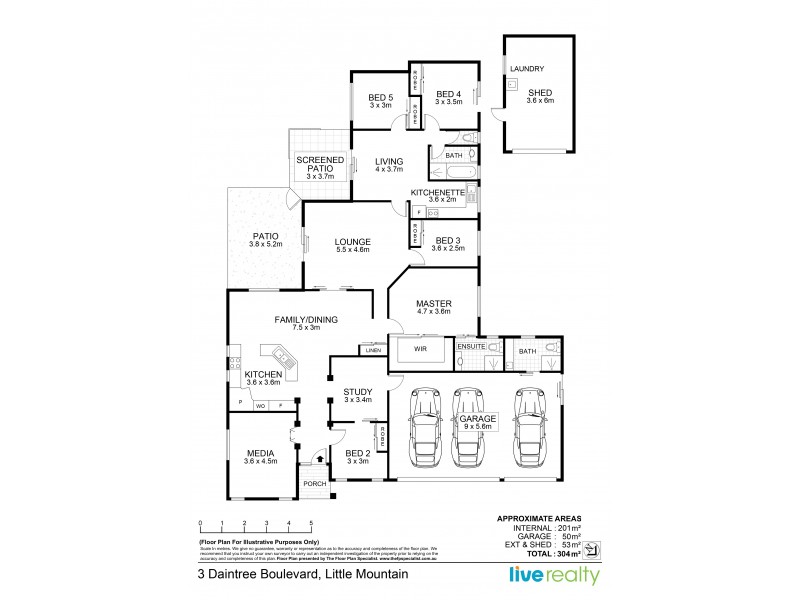 3 Daintree Boulevard, Little Mountain QLD 4551 Floorplan